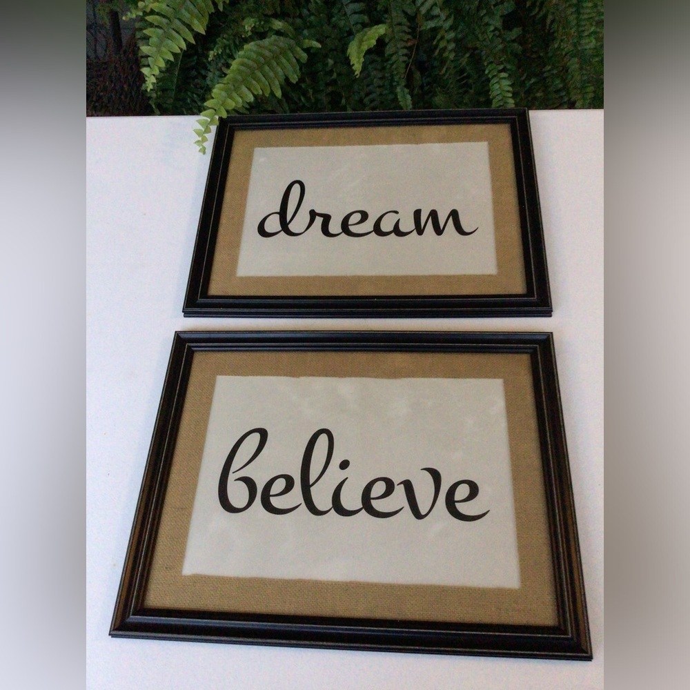 Dream and Believe Framed Wall Art Set